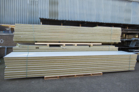 195m² Gebruikte steenwol wandpanelen 80mm dik zeer nette staat